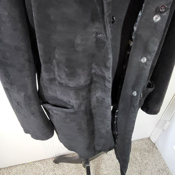 Pamela McCoy Black Sueded Leather Jacket - Picture 7 of 12